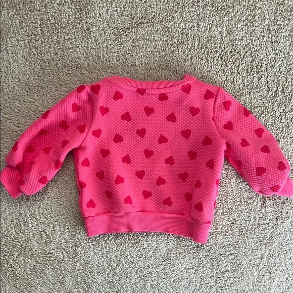 6-12 Month Janie & Jack Heart Quilted Sweatshirt. Gently used. - Picture 4 of 5